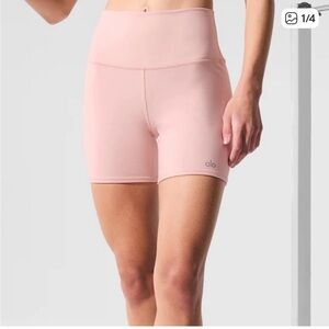 ALO Yoga Women's Pink Quartz Bike Shorts
